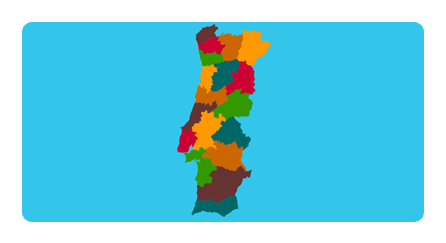 Distritos de Portugal mapa interactivo