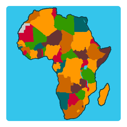 Play Countries of Africa interactive map game