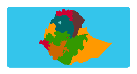 Regiones de Etiopía mapa interactivo