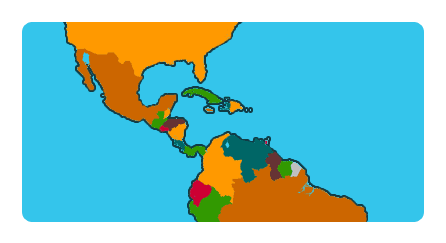 América: Mapa para jugar. América del Norte, América del Sur, Estados  Unidos - Juegos geográficos
