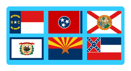 Flaggen US-Bundesstaaten Quiz spielen