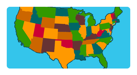 Los Estados De Estados Unidos mapa interactivo
