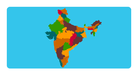 Estados de India mapa interactivo