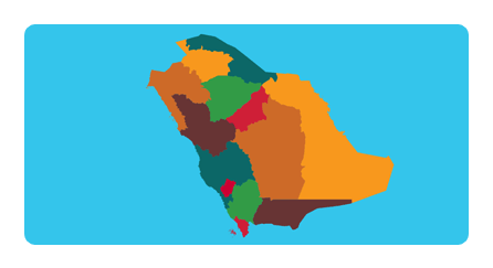 Play Saudi Arabia interactive map game