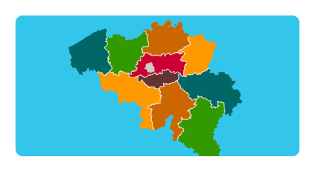 Provincias de Belgica mapa interactivo