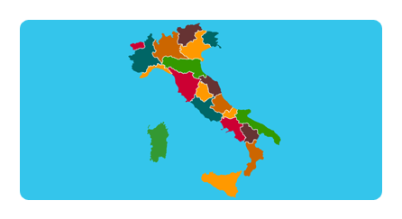 Regiones de Italia mapa interactivo
