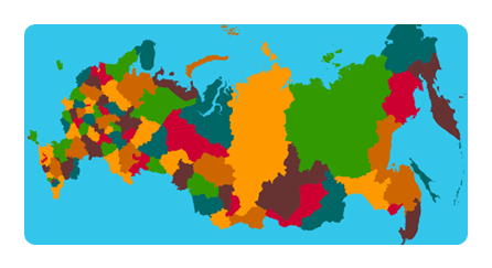 Sujetos federales de Rusia mapa interactivo