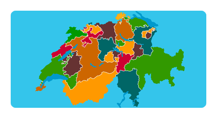 Cantones de Suiza mapa interactivo