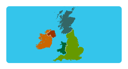 Play UK & Ireland interactive map game
