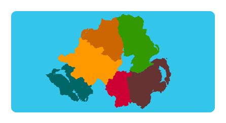 Play Counties of Northern Ireland interactive map game